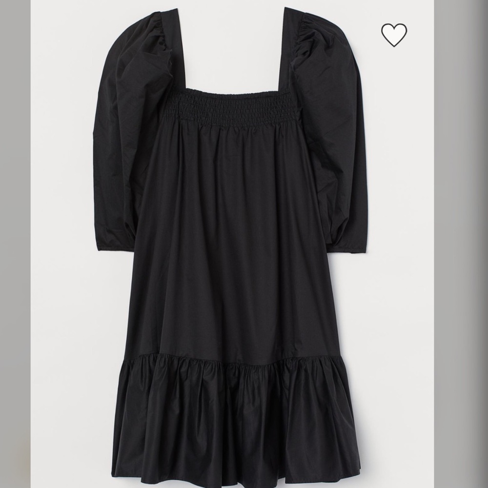 H&M organic cotton puff sleeve dress NWT - Picture 4 of 7